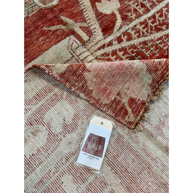 Tribal 19th Century Authentic Oriental Style Samarkand Rug For Sale - Image 3 of 5