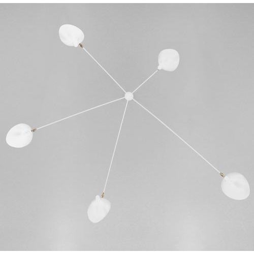 Mid-Century Modern White 5-Arm Spider Ceiling or Wall Lamp by Serge Mouille For Sale - Image 3 of 6