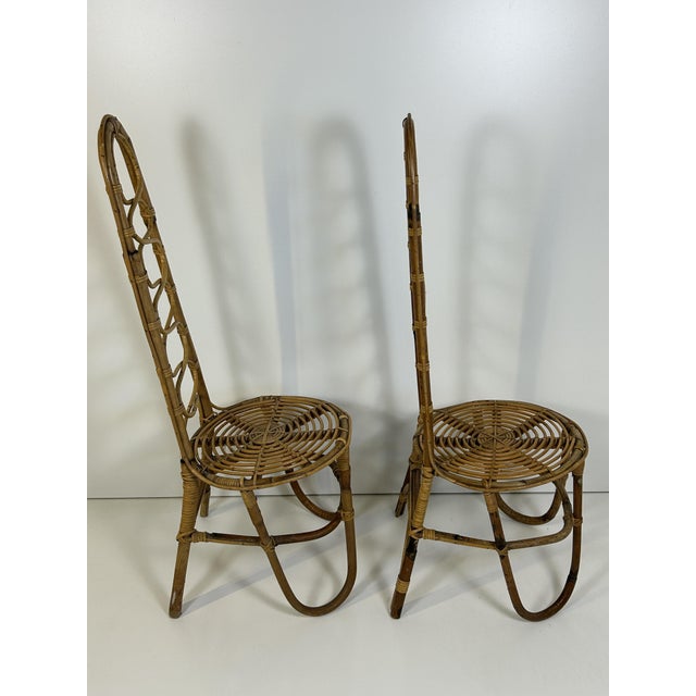Rattan Fireplace Chairs, 1960s, Set of 2 For Sale - Image 4 of 9
