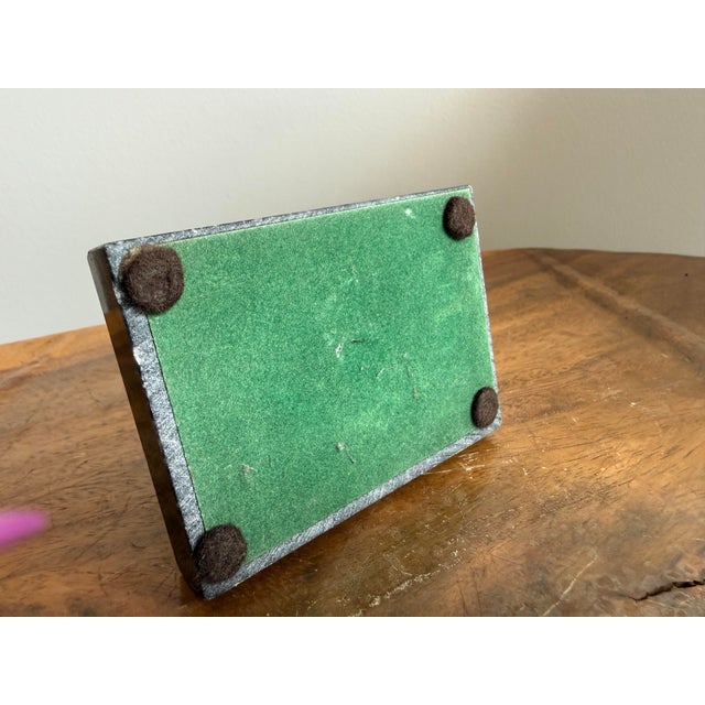 1970s Vintage Small Nautical Whale Paperweight on Black Marble Base For Sale - Image 5 of 5