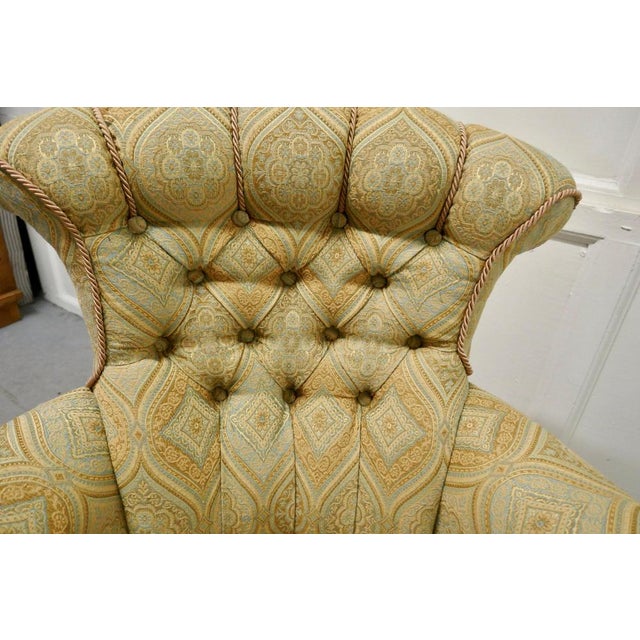 Textile Victorian Button Back Armchair, 1870s For Sale - Image 7 of 9