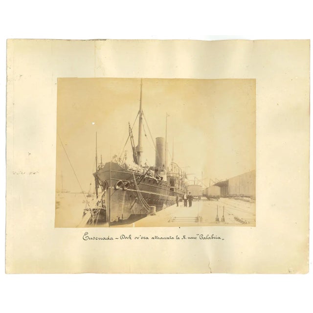 Ancient View of the Port of Ensenada is a silver salt photograph realized by unknown photographer of the end of 19th...