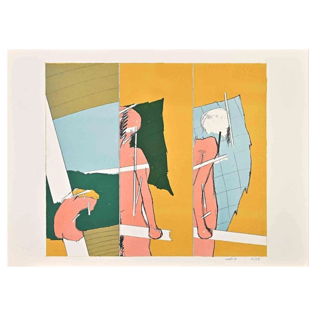 Mino Ceretti, Figure, Lithograph, 1965 For Sale