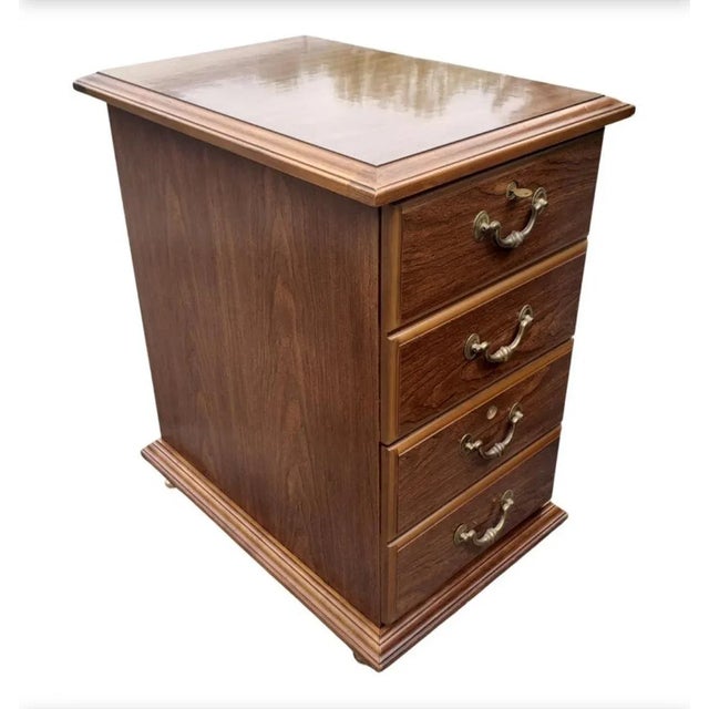 Executive Chippendale Locking Filing Cabinet For Sale - Image 4 of 12
