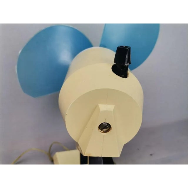 Plastic Mid-Century Blue Plastic Table Fan, Soviet Union, 1969 For Sale - Image 7 of 13