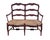 Brick Red Vintage Country French Settee Red Paint For Sale - Image 8 of 8