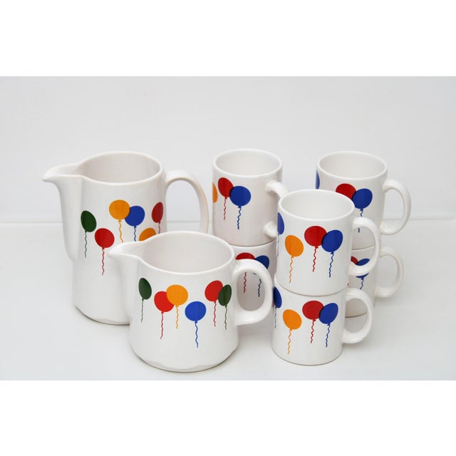 Balloon Birthday Service from Waechtersbach, 1970s, Set of 8 For Sale - Image 6 of 6