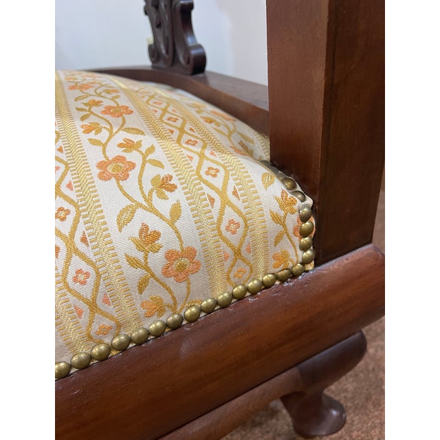 Chinese Mother of Pearl and Brass Inlay 19th Century Chair For Sale - Image 4 of 12