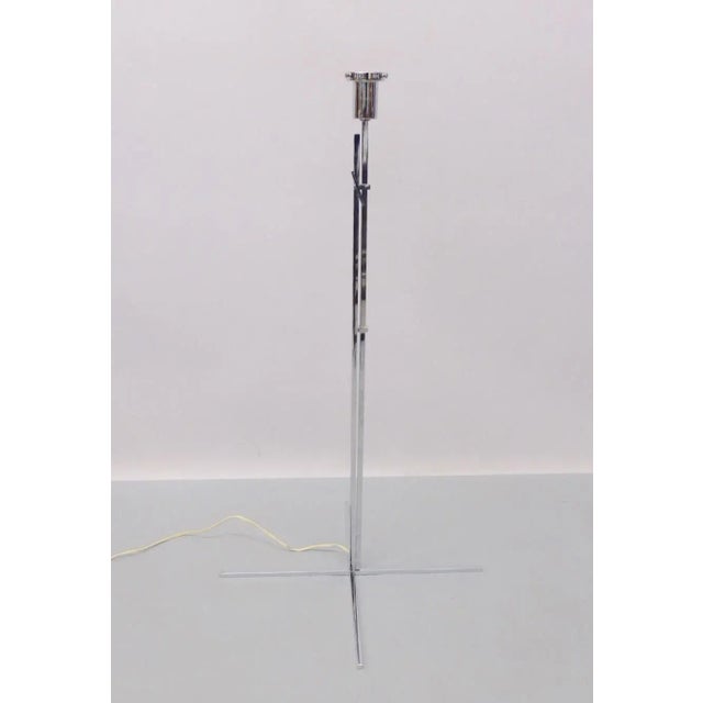 Kurt Verson style Thin Line Adjustable Height Chrome Floor Lamps - a Pair For Sale In Detroit - Image 6 of 8