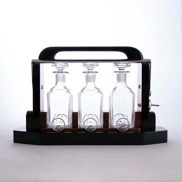 Art Deco Decanter Set in Macassar, 1930s, Set of 3 For Sale - Image 13 of 13