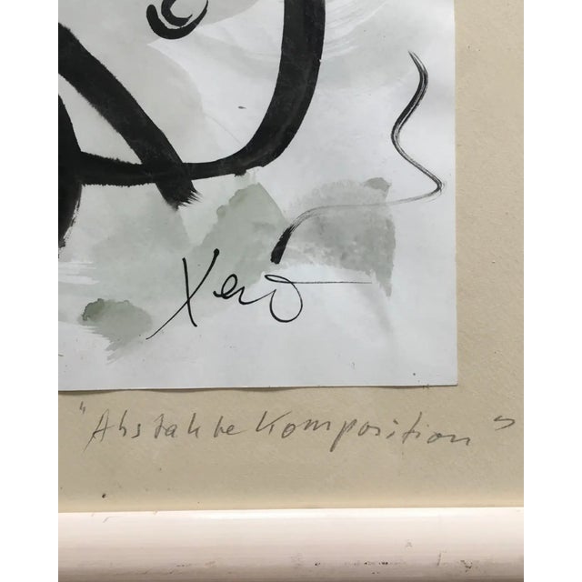 Abstract “Abstrakt Komposition”, Titled Peter Keil Painting, Mirovian-Style, 1965, Palma For Sale - Image 3 of 6