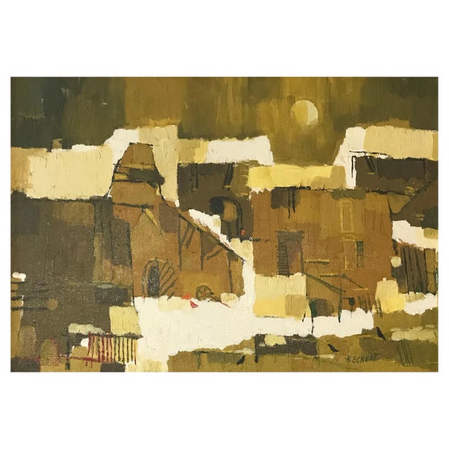 Hans Eckert, Antediluvien, Oil on Canvas For Sale