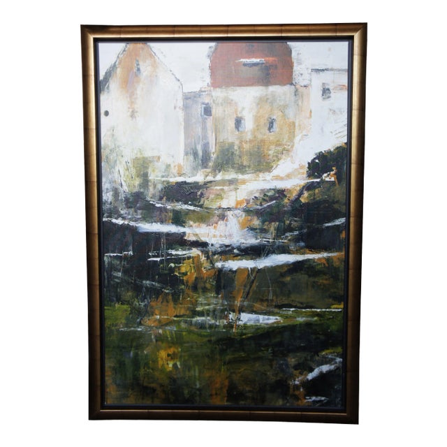 Calais by Paul Vernes Giclee Canvas Print 1/500 Abstract Landscape France 80" For Sale