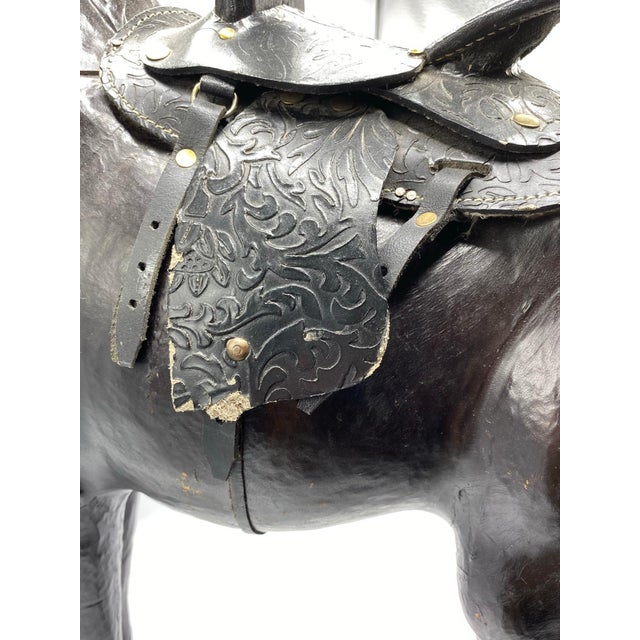 Vintage Leather Horse Figurine Chairish