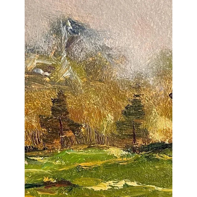 Manfredi, Mountain landscape, 1900s, Oil on Panel For Sale - Image 4 of 7