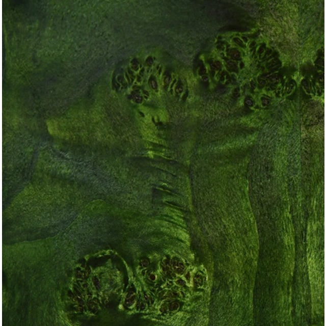Matthew Izzo Home Evelyn Emerald Green Burl Wood Console Table For Sale In New York - Image 6 of 7