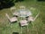 1980s Vintage Wrought Iron 7 Pc Patio Dining Set For Sale - Image 5 of 11