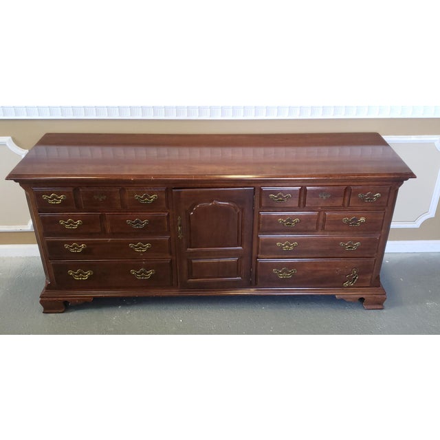 Vintage 1980s Cherry Queen Anne Thomasville Bedroom ...