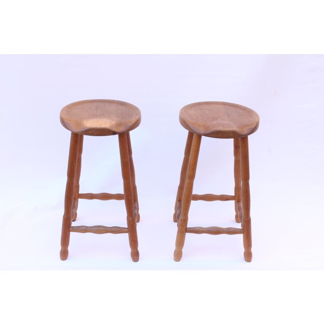 Oak Bar Stools, Set of 2 For Sale - Image 5 of 18