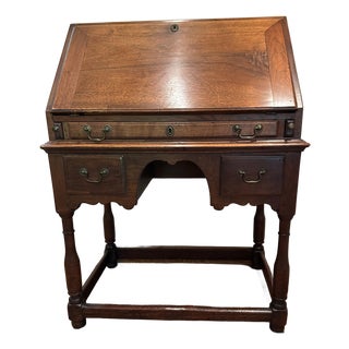 Early American Pennsylvania Walnut Slant Front Desk on Stand C 1720-1750 For Sale
