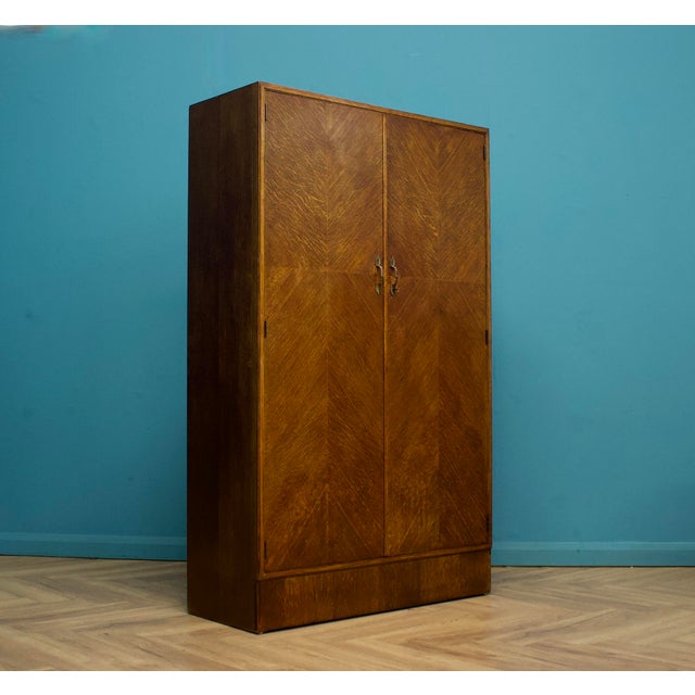 Mid-Century Modern Vintage Art Deco Oak Wardrobe from Compactum, 1930s For Sale - Image 3 of 14