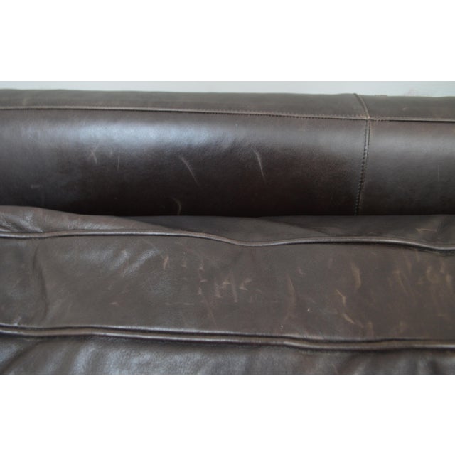 Brown Baker Leather Sofa For Sale - Image 8 of 18