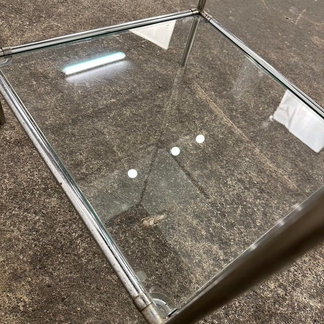 Mid 20th Century Poul Cadovius “Abstracta” 3-Shelf Chrome and Glass Display Bookcase For Sale - Image 12 of 12