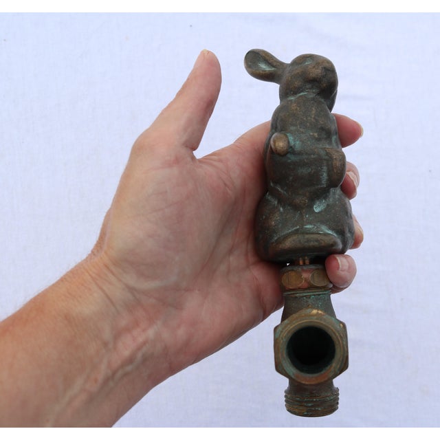 Beautiful bronze rabbit/bunny garden water spigot/faucet. I love how life like this bunny is. There appears to be a...