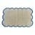 Not Yet Made - Made To Order Handmade Cotton Scalloped Rug Reversible Olive Green and Royal Blue Dhurrie-3'x5' For Sale