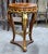 French Empire Round Side Table With Hand-Carved Wood Frame, Gold Leaf Accents & Marquetry Top For Sale - Image 4 of 5