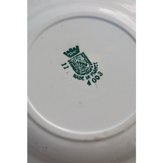 Green Earthenware Soup Plates from Gien, 1940s, Set of 4 For Sale - Image 13 of 16