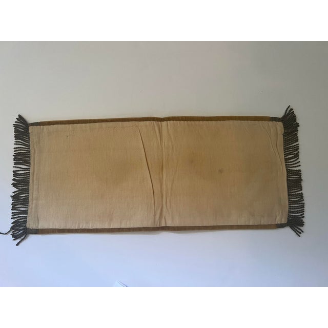 Vintage Gold Velvet Fabric With Finished Back For Sale - Image 4 of 4