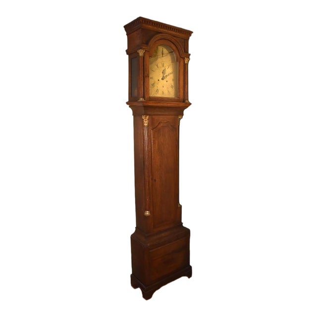 George III Oak Tall Clock of the Late 1700s For Sale