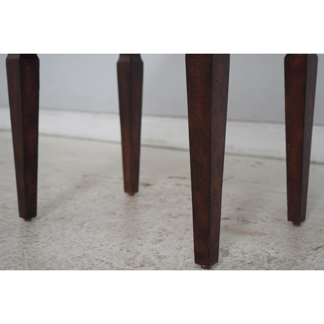 Pair of Venetian Paint Decorated 2 Drawer End Tables Nightstands For Sale - Image 9 of 16