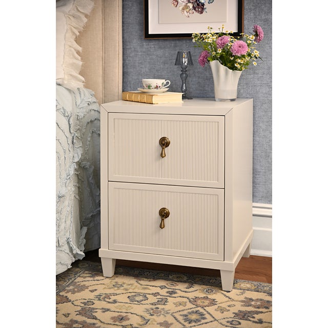 New special order item. Not vintage. Bring timeless elegance to your bedroom or living room with the Novalie Antique White...