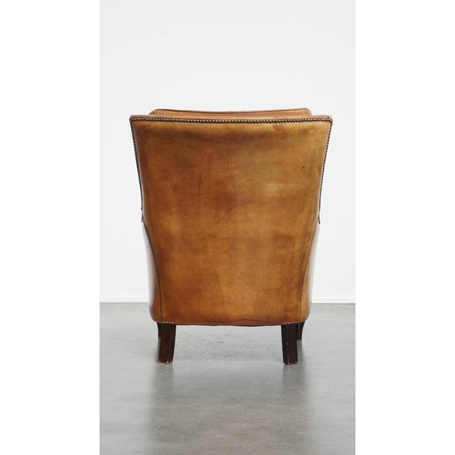 Vintage Armchair in Sheep Leather For Sale - Image 4 of 18