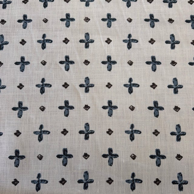Katie Leede Amun Border 100% Linen Fabric 4 6/8 Yards For Sale In Raleigh - Image 6 of 6