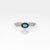 2020s Indicolite Tourmaline Ring With Natural Diamond Accents: Solid 14k Gold, Size 6.75 For Sale - Image 5 of 10