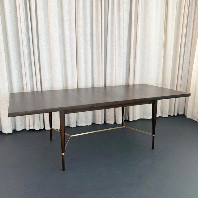 Mid-Century Modern Ebonized Mahogany Extension Dining Table by Paul McCobb for Calvin Furniture For Sale - Image 3 of 10