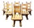 Brutalist Oak Dining Chairs, 1960s , Set of 6 For Sale
