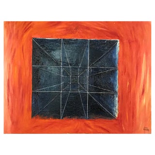 L. P. Dean, Geometric Composition, Oil Paint on Paper and Canvas For Sale