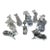 Vintage Christmas 1988 Enesco Accents Clear Art Glass Nativity 10-Pc Set For Sale
