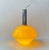 A stylish Italian ceiling lights in cased yellow glass features opaline glass interior. Its top is made from chrome plated...