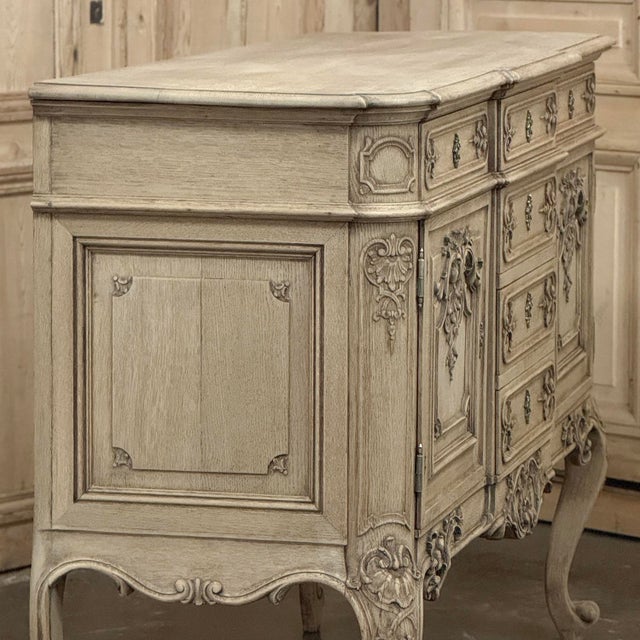 Antique Liege Regence Style Country French Buffet ~ Credenza in Stripped Oak For Sale - Image 13 of 18