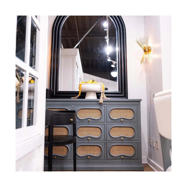 Black Scandinavian Oval Side Table For Sale - Image 9 of 10