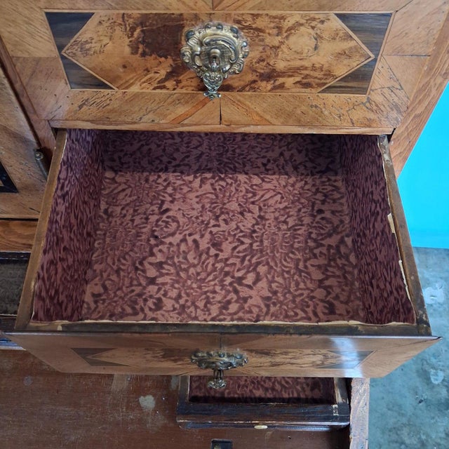 Antique Secretary Desk with Inlays and Drawers For Sale - Image 18 of 18