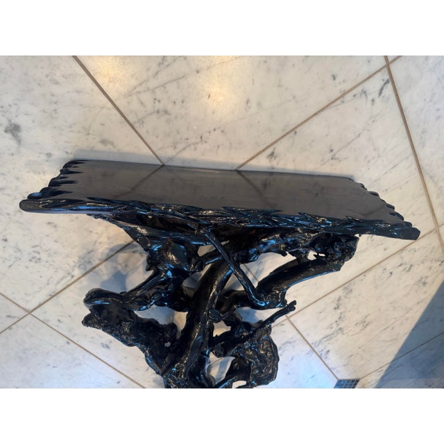 Sunburst Mirror and Naturalistic Console by Dransfield and Ross For Sale In New York - Image 6 of 8