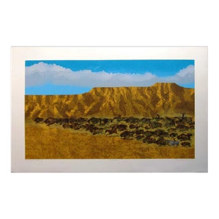 Dean Meeker "Buffalo Hunt" Hand Signed Numbered Art Serigraph For Sale