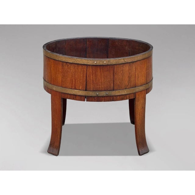 George III Walnut Brass-Bound Wine Cooler, 1790s For Sale - Image 9 of 10