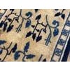 Textile 1930s Ivory Floral Antique Chinese Peking Runner Carpet 2' 8"x 11' 6" Handknotted Wool Rug For Sale - Image 7 of 10